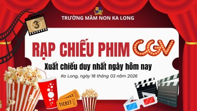 RẠP CHIẾU PHIM TẠI MẦM NON KA LONG